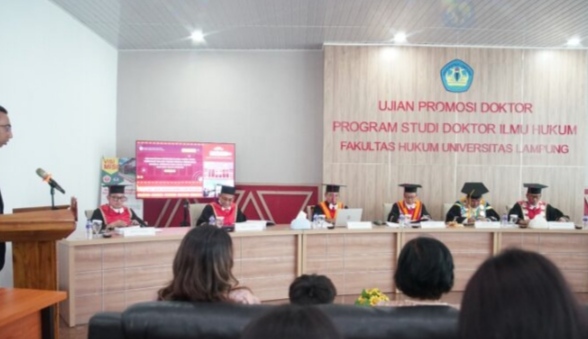 FH Universitas Lampung Gelar Ujian Terbuka Sidang Promosi Doktor Artha Ario Putranto