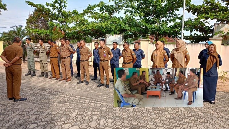Camat Negeri Agung, Hepi Haryanto Pimpin Apel Pagi, Tekankan Disiplin & Pelayanan