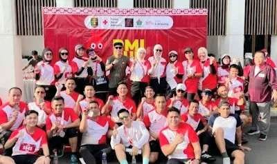Peringati HUT PMI Lampung Ke 80, Way Kanan Gelar Run 4 Humanity