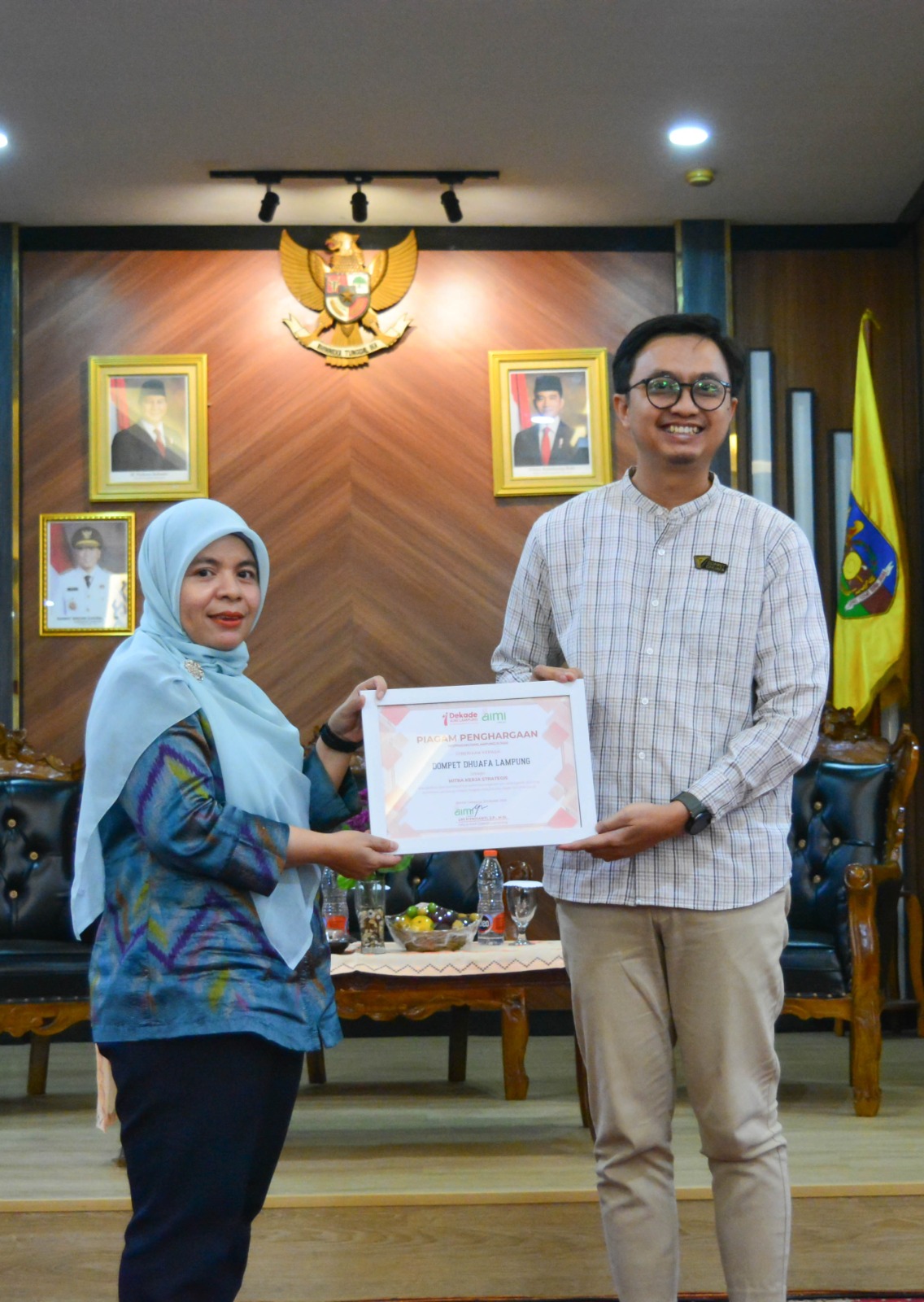 Apresiasi Dompet Dhuafa Lampung konsisten dalam Pemberantasan Stunting Oleh AIMI Lampung di Satu Dekade AIMI Lampung