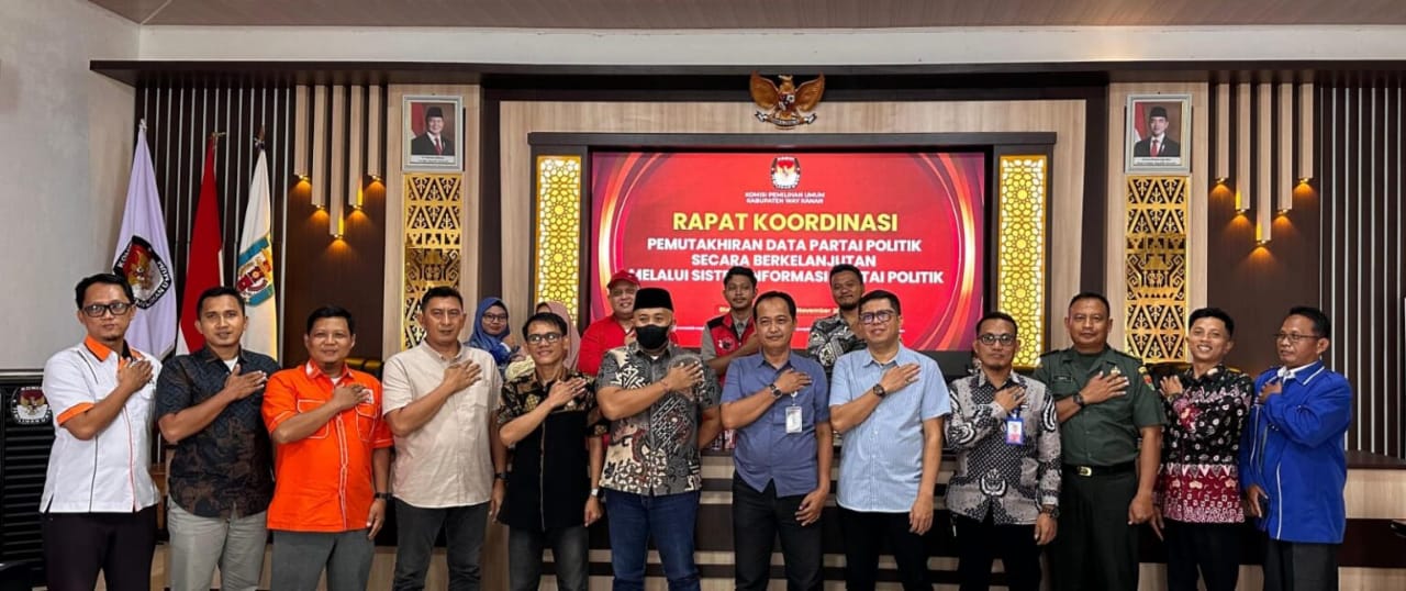 KPU Way Kanan gelar Rakor Bersama Partai Politik