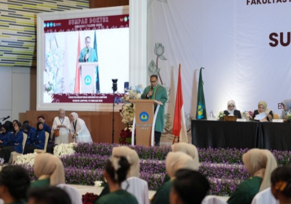 Mahasiswa Kedokteran Unila Ikuti Sumpah Dokter